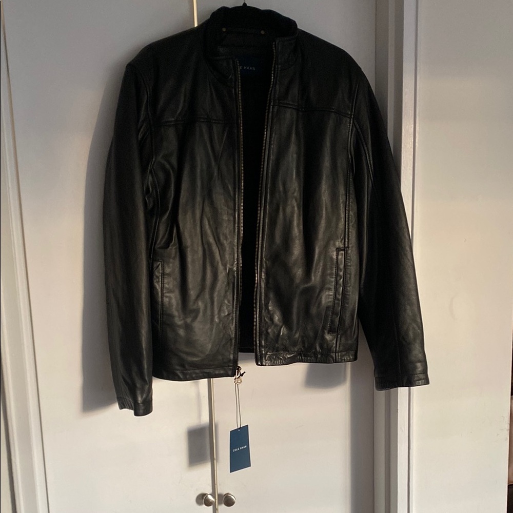 Cole Haan Black Leather Jacket